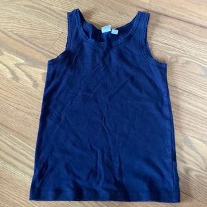 Girls Gap Kids Navy Blue tank top size medium 8 with decorative trim